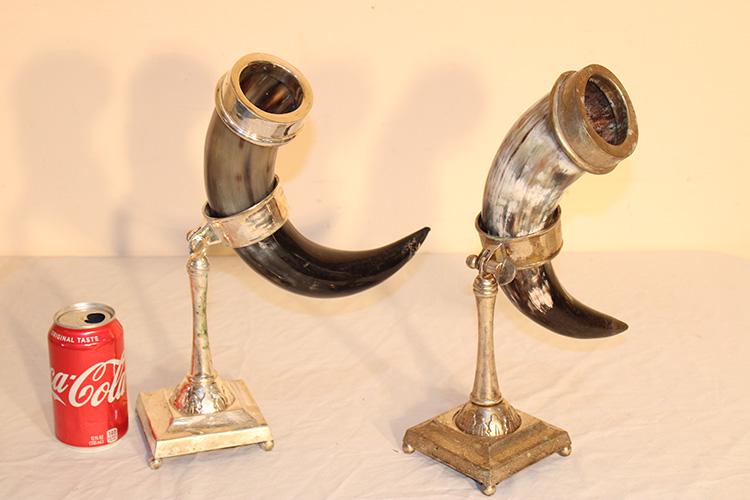 2 Silver Plated Horn Vases (1 of 3)