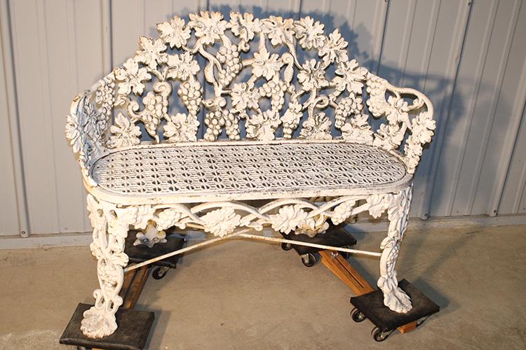 Heavy Antique Cast Iron "Grape Vine" Bench (1 of 3)