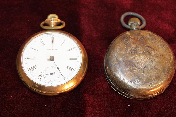 2 Estate Fresh Pocket Watches (1) Elgin Coin Silver, (1) Waltham 20  Yr. (1 of 5)