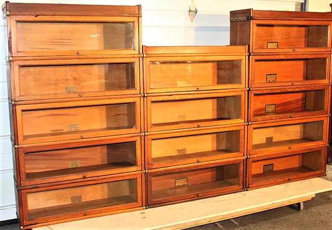 Hard To Find 14 Section Globe Wernicke Stacking Bookcase Wall Unit (1 of 4)