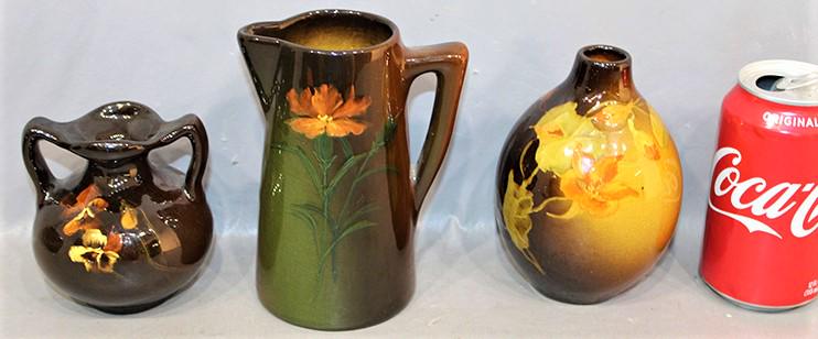 3 Pcs Of Art Pottery Including Rozane, Lamoro, Owens Utopian (1 of 2)