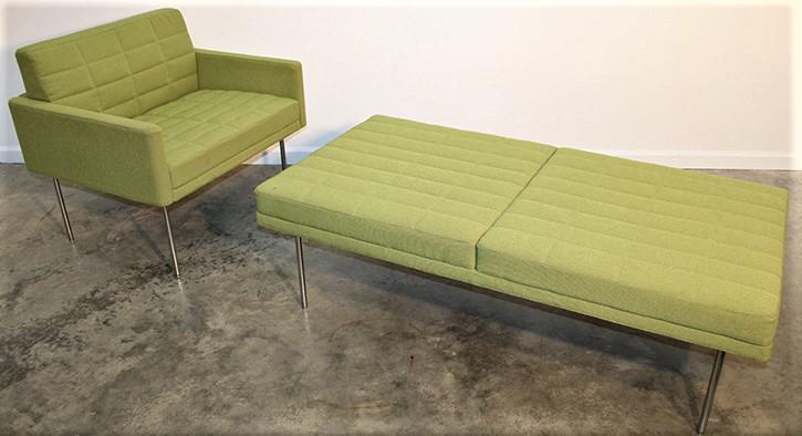 Mid Century Tuxedo Chair And Large Bench (1 of 4)