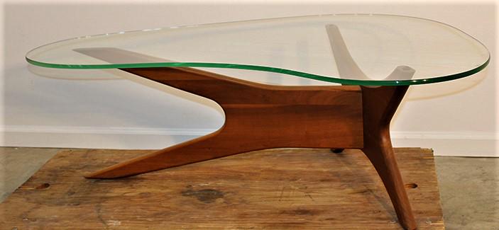 Estate Fresh Adrian Pearsall Mid Century Walnut And Glass Jacks Boomerang Coffee Table (1 of 4)