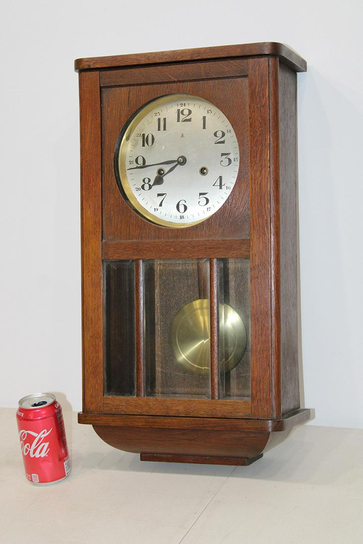 Signed Gustav Becker Oak Wall Clock (1 of 2)