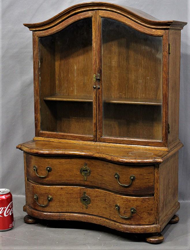 Rare Early 19Th C. Miniature Step Back Plate Cupboard (1 of 6)
