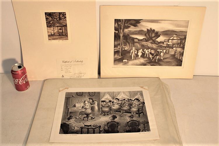 2 Artist Signed Pencils And Lithograph (1 of 5)