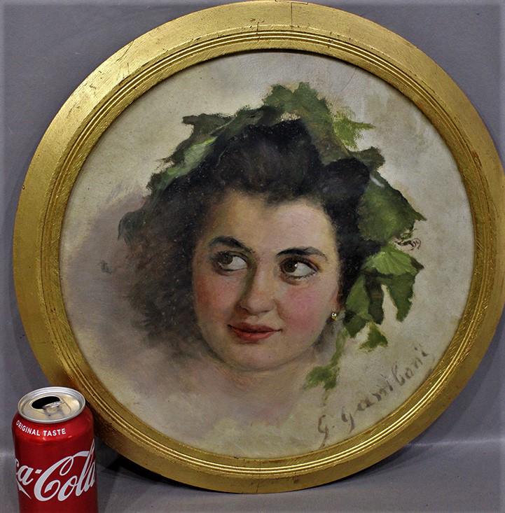 Super Early Hand Painted Painting Of A Beautiful Woman (1 of 4)