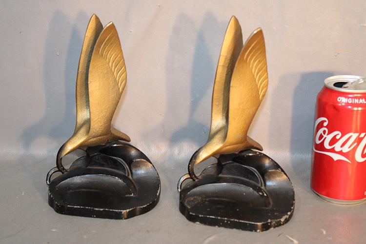 Pair Of Signed Frankart Bookends With Seagulls (1 of 3)