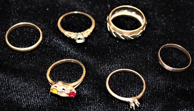 6 Gold Rings. (3) 10K, (3) 14K. Total DWT 8.8 (1 of 4)