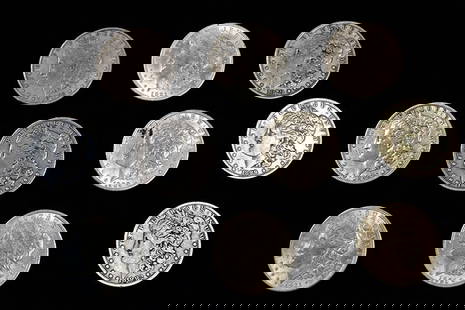 10 Estate Fresh Morgan Silver Dollars: 10 estate fresh Morgan silver dollars in nice condition. 1879, 3-1921, 1900, 1889-O, 1890-O, 1878-S, 1885, 1882-O.