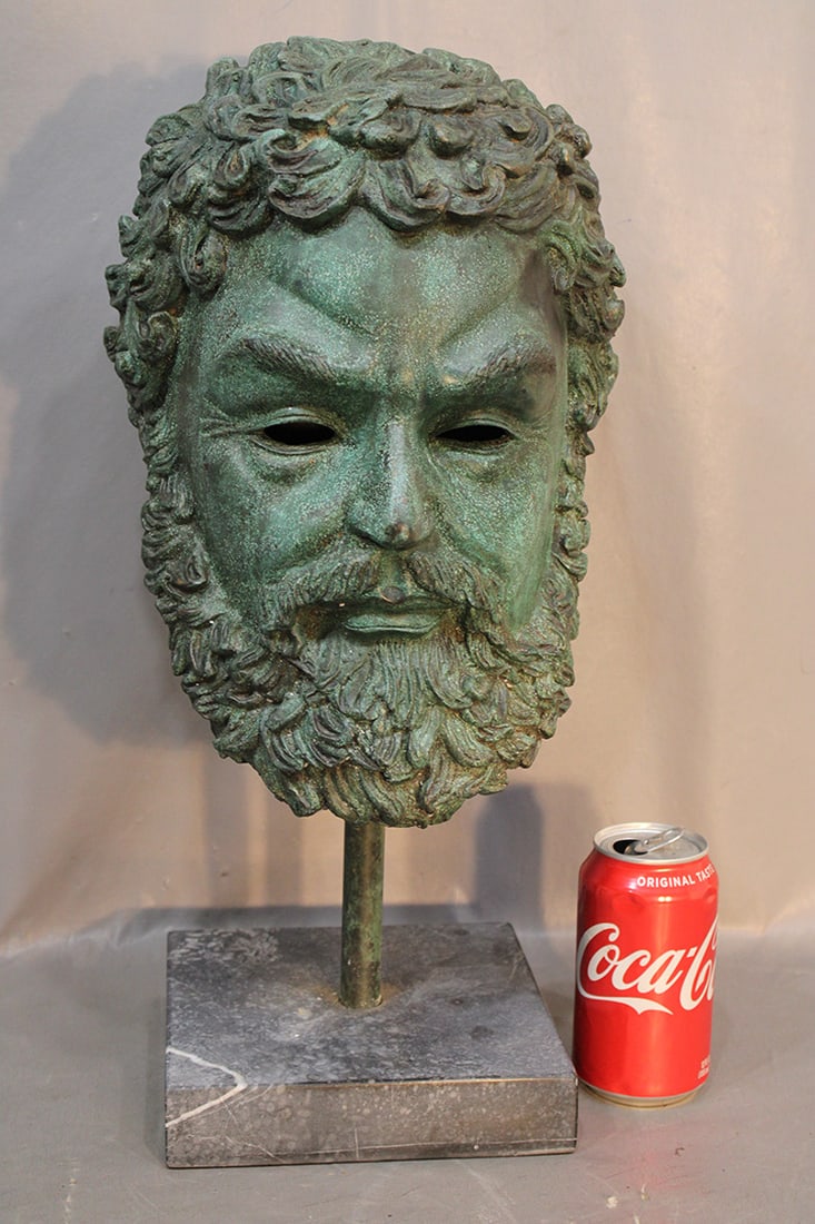 Large Solid Bronze Head (Roman Mythological) (1 of 4)