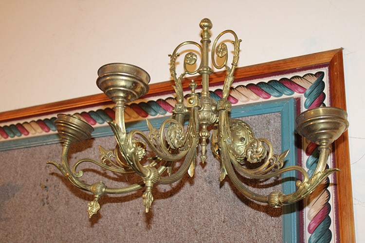 Pair Of Fancy Solid Brass Antique Floral Design Sconces (1 of 8)