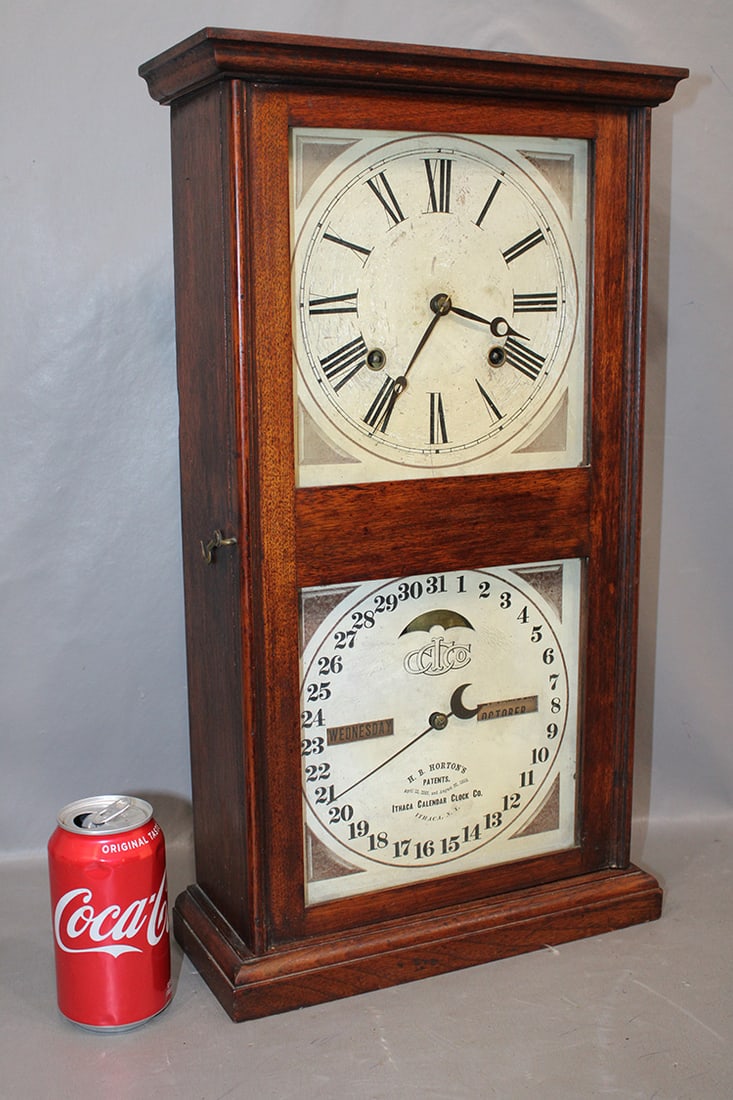 Original H. B. Horton Patent Ithaca #10 Calendar Clock (1 of 4)