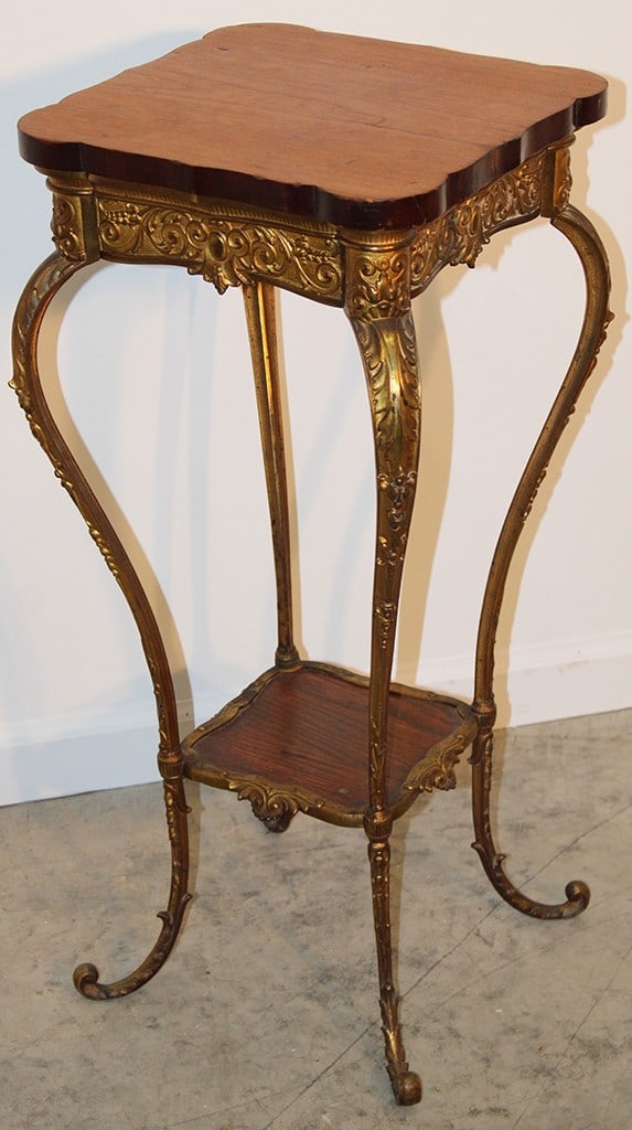 Heavy Bronze Victorian Plant Stand In Original Patina (1 of 4)