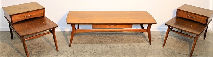 3 Piece Mid Century Coffee And End Tables By Mersman (1 of 5)