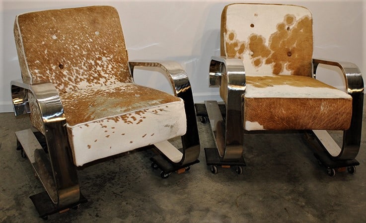 Very Large And Unusual Signed Timothy Oulton Mid Century Chairs (1 of 6)