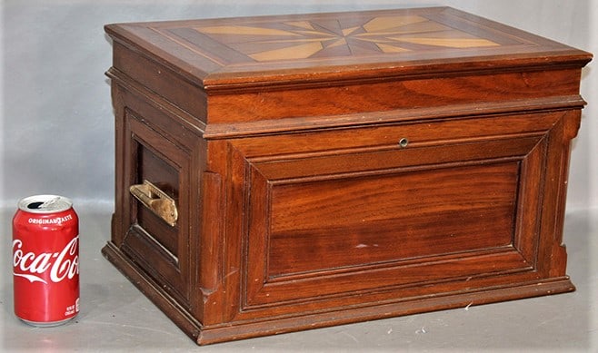 Nice Marquetry Inlaid Victorian Document Box (1 of 5)