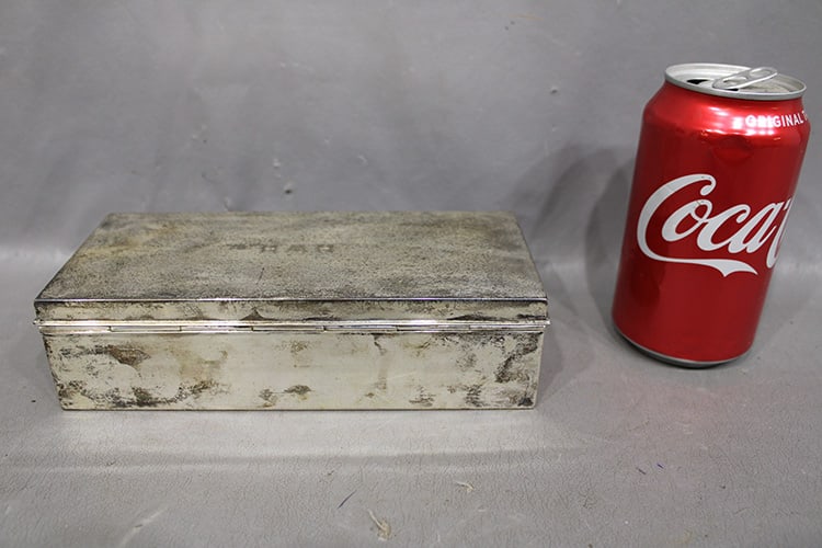 Signed Tiffany & Co. sterling divided box with original bag and box. Total weight 19 ozt. Marked HWH (1 of 5)