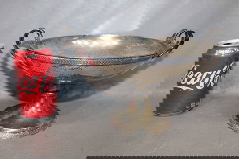 Signed Tiffany & Co. sterling silver compote with maiden heads. Marked Union Square (on bottom). No: Signed Tiffany & Co. sterling silver compote with maiden heads. Marked Union Square (on bottom). No monograms. 18.88 ozt.