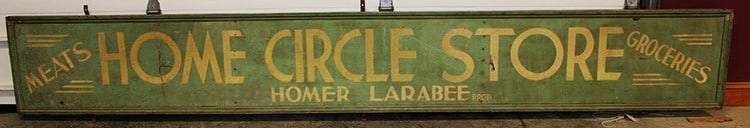 12' grocery store ad sign all original. Has 2 small imperfections. Original framing and paint. 144" (1 of 5)