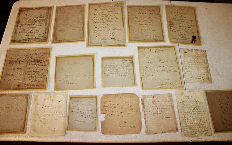 Over 15 19th C. letters from artists (some famous). Some in American, some in French, etc. Names (1 of 7)