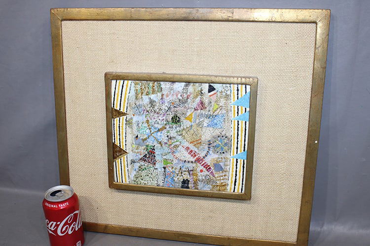 Oil on canvas signed Kishio Murata 1968. Nice Artist Made Frame (1 of 6)