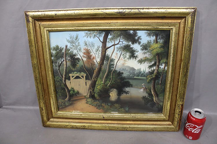 Exceptional 19th C. pastel on paper of a lady washing clothes. Estate fresh in fabulous condition. (1 of 5)