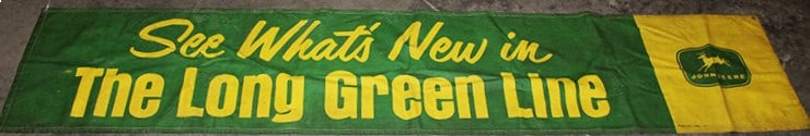 Original 1963 advertising John Deere banner. Made out of canvas in nice estate fresh condition. (1 of 3)
