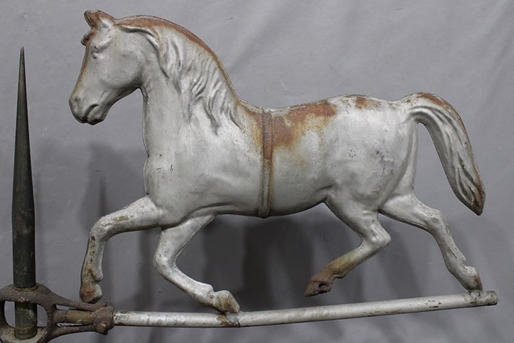 Antique horse weathervane original color in nice condition. A few weather spots on the finish (see (1 of 4)