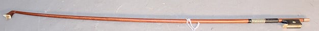 Nice violin bow marked Roderich Paesold. No string. Appr. 29" long. (1 of 3)