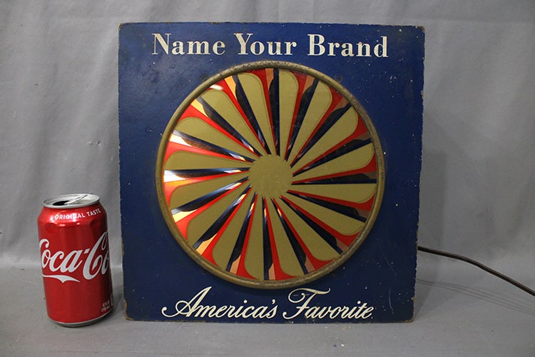 Unusual illuminated color in motion by Ohio Ad Display Co. (working). All original estate fresh. (1 of 4)