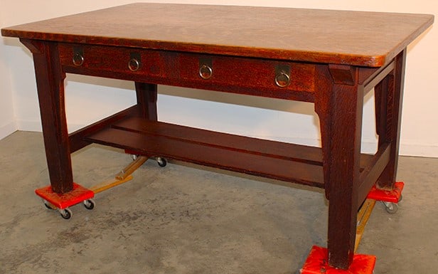 Quaint Mission 60" 2 Drawer Desk #356-2502 (1 of 4)