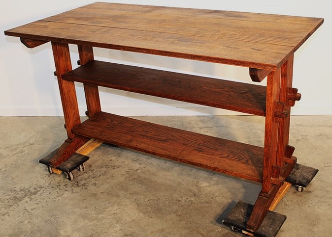 Mission Oak 2 Tier Table With Mortise And Tenon Sides (1 of 4)