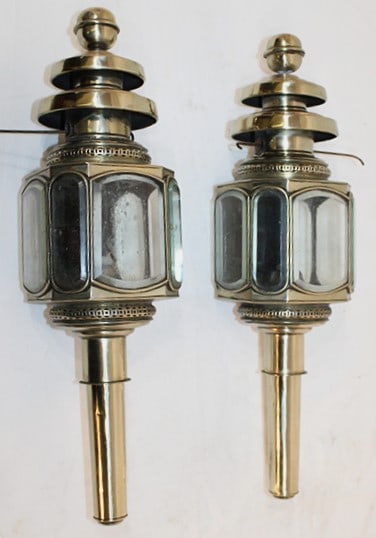 Pair Of Antique Stagecoach Lanterns With Burners (1 of 3)