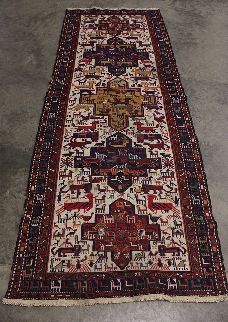 Super Antique Estate Fresh Hand Made Oriental Rug 40X112 (1 of 5)