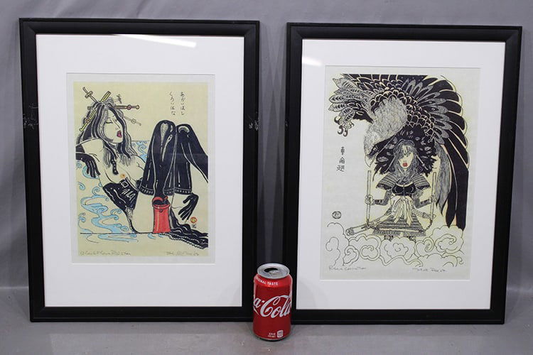 2 Hand Signed Zane Fix Oriental On Rice Paper (1 of 5)