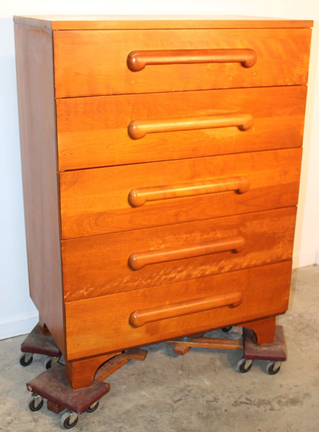Mid Century Russel Wright Style Tall Chest (1 of 4)