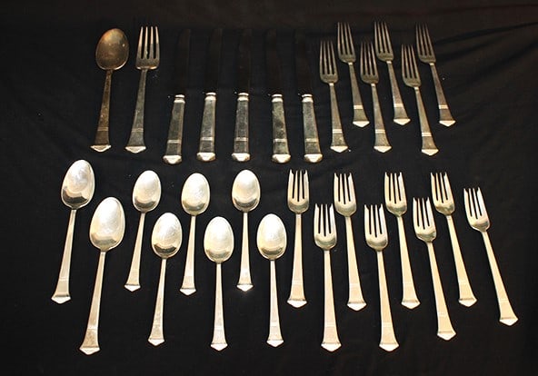 Great Set Of Tiffany & Co. Hampton Sterling Silver Flatware 29 Pieces 50 Ozt (1 of 4)