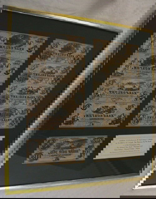 Rare Uncut Falls Village "The Iron Bank" Notes 1847-1865 (1 of 5)