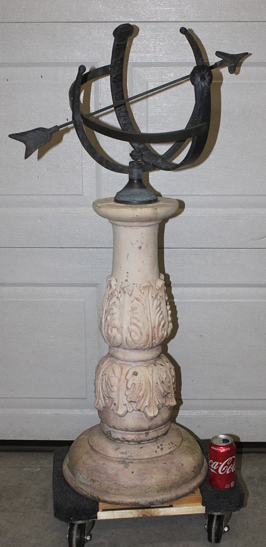 Bronze Armillary On A Cast Concrete Base (1 of 5)