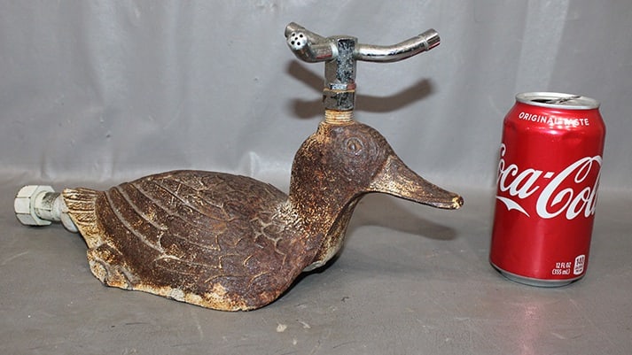 Vintage Cast Iron Duck Lawn Sprinkler (1 of 3)