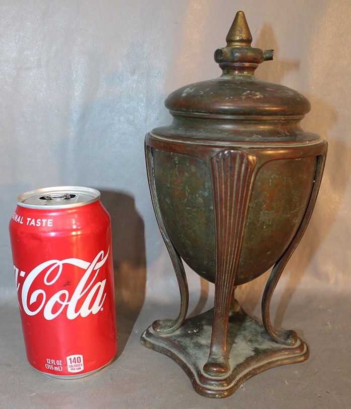 Original Patina Unsigned Tiffany Studio Tobacco Leaf Lamp Base (1 of 4)