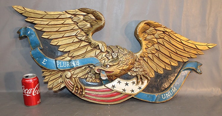3' Carved Wood Bellamy Style Eagle By The Artistic Carving Co. (1 of 5)