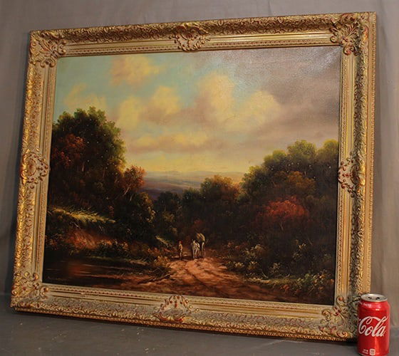 Super Oil On Canvas Painting Signed Paul Welsey "A Catskill Road" (1 of 6)