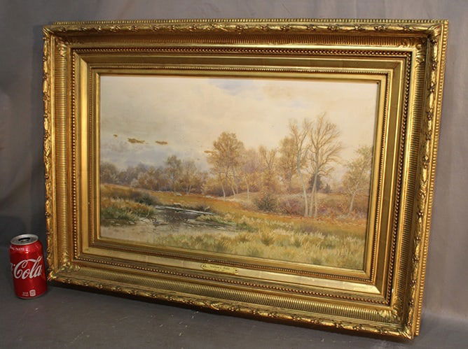 Real Nice Watercolor Signed William Filter 1857-1915 Of A Woodland Scene (1 of 7)