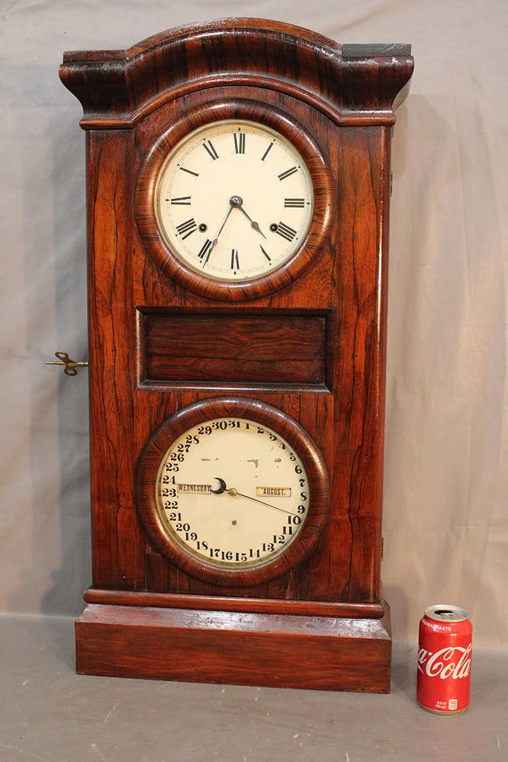 Large 33" Seth Thomas Parlor #1 Rosewood Double Dial Mantle Clock (1 of 6)