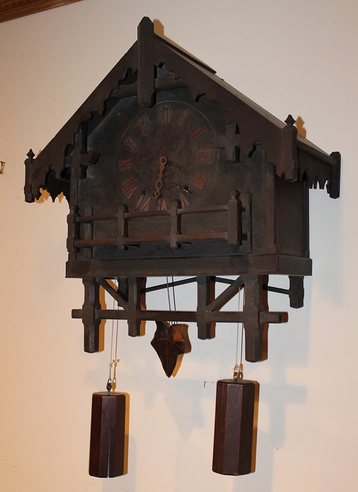 19Th C. Chalet Style Black Forest Wall Clock (1 of 4)