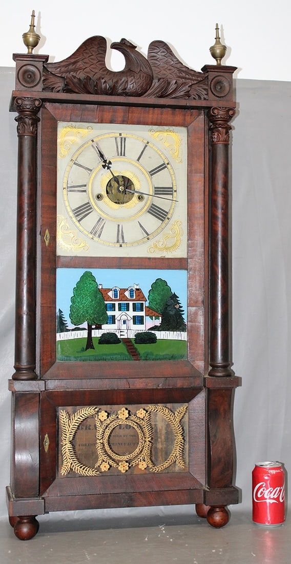 Early Triple Decker Clock By Forestville MFG Co. (1 of 6)