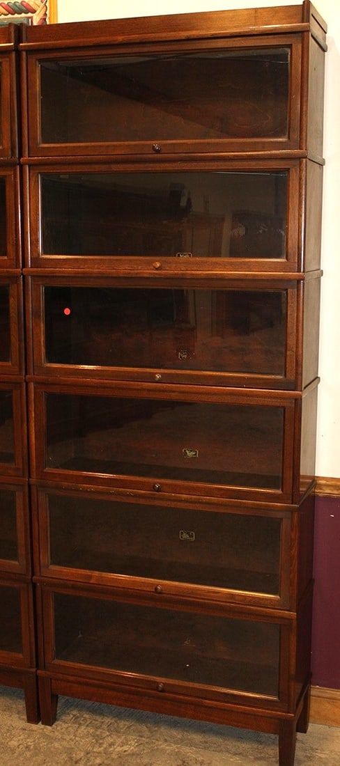 Tall Mahogany Hale 6 Section Stacking Bookcase (1 of 2)