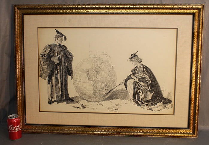 Hand Done Artist Signed Orson Byron Lowell Titled "Setting The World On Fire" (1 of 7)